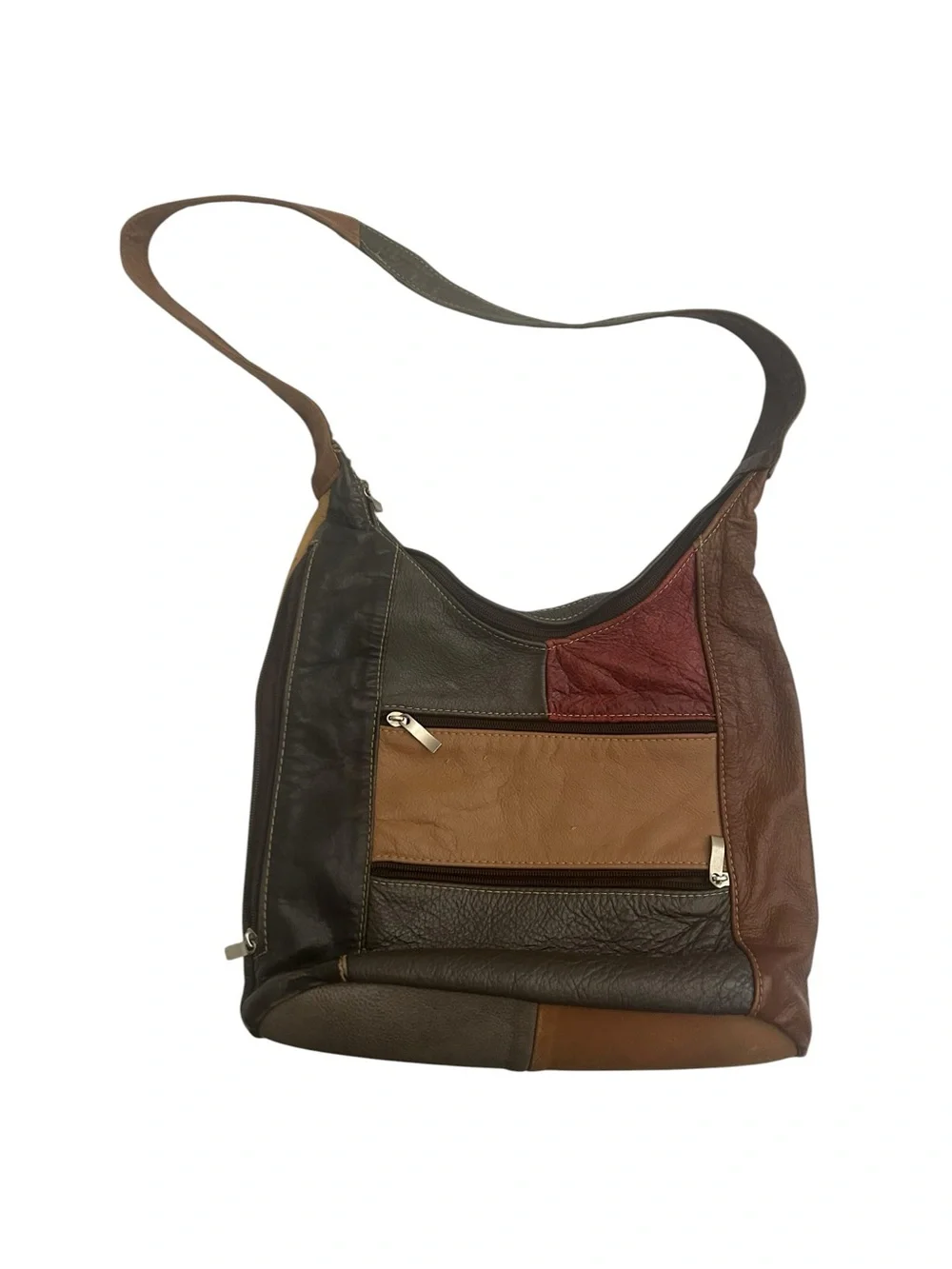 Boho Vintage Patchwork Leather Shoulder Bag